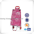 Metal multifunction folded polyester bag shopping hand trolley